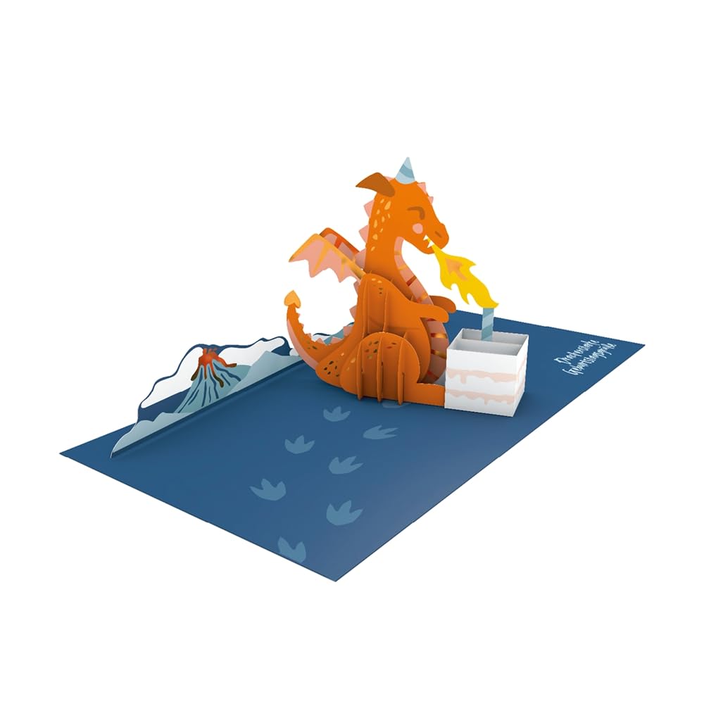 Graphic Workshop Pretty Pop-Up Card Three Dimensional Dragon Strong Birthday Greetings