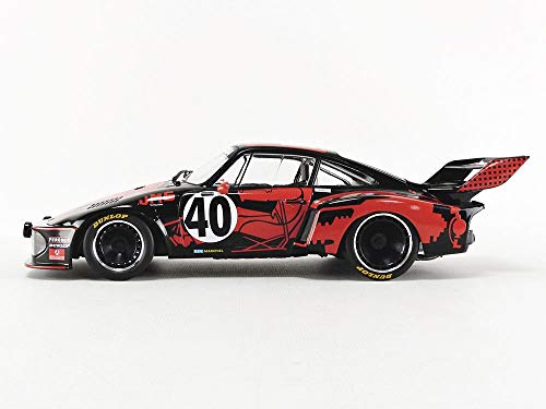 Carro en miniatura coleccionable 1:18 negro y rojo miniatura 2