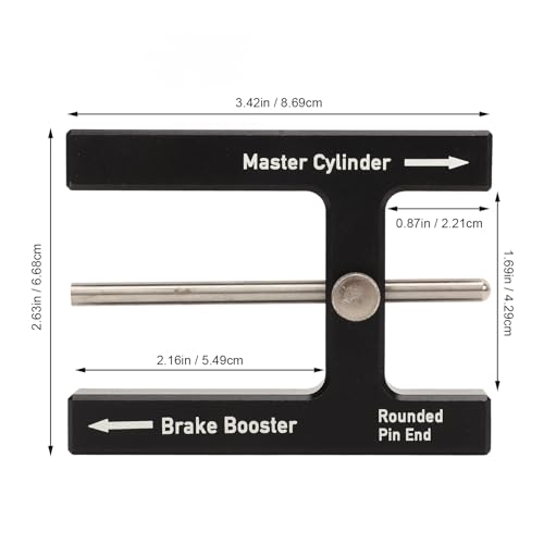 Barra de empuje para refuerzo de freno con pasador ajustable y cilindro maestro de aluminio 6