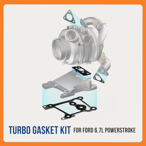 Image of BTS-PWS67TRBO1 Turbo Gasket Kit, Compatible with Ford 6.7L Powerstroke Engine, Aftermarket Replacement for OEM HC3Z-6587-A, BC3Z-6587-A, BC3Z-6N640-A, Kit de Juntas de Turbo