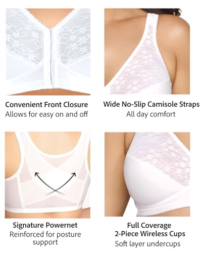 Image of Exquisite Form 5100565 FULLY Lace Wireless Back & Posture Support Bra with Front Closure