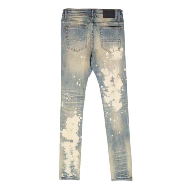 Men's Slim-fit Mid-Rise Men's Jeans with Ink-Stained, Distressed and Frayed Hems - Casual and Retro Men's Jeans2