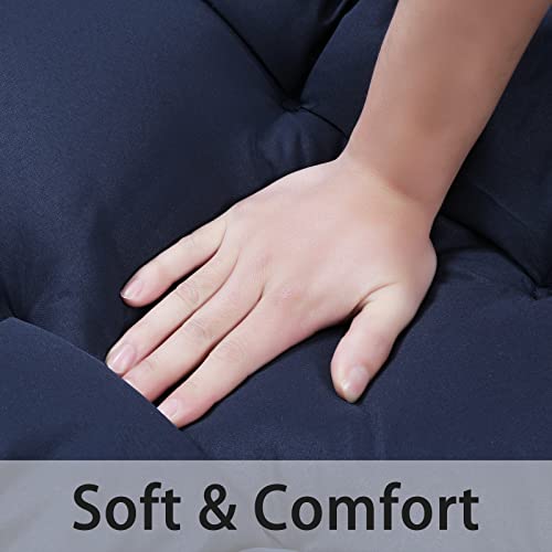 Enipate 3 Piece Outdoor Furniture Cushion Set,Water Resistant 3 Pcs Tufted Patio Wicker Cushion Set (41"*19",19"*19") #TOP3