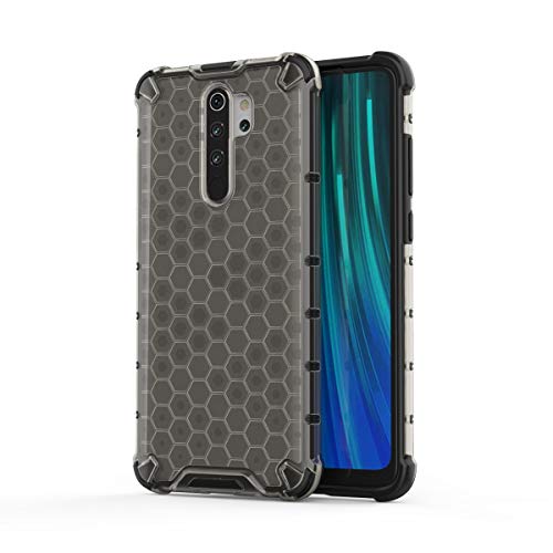 Image of Glasgow Back Case Cover for Mi Redmi Note 8 Pro Shockproof Military Grade Back Case Back Cover - Black