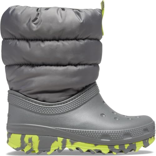 Crocs Unisex Kinder Classic Neo Puff Boot K Schneestiefel, Slate Grey,...