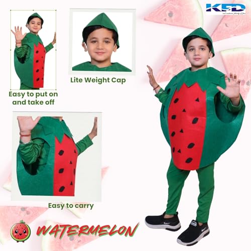 Image of Kaku Fancy Dresses Fruit and Vegetable Costume Paper Cutout with Cap For Kids | Healthy Food Costume For Boys & Girls (Tracksuit Not Included)