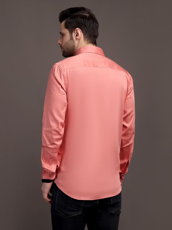 Image of The Stripp & Co Men's Full Sleeve Cotton Solid Shirt | Regular Fit Casual | Soft & Breathable Fabric | Button-Down Collared Formal,& Office Wear | Everyday Shirt | Sizes M to 2XL