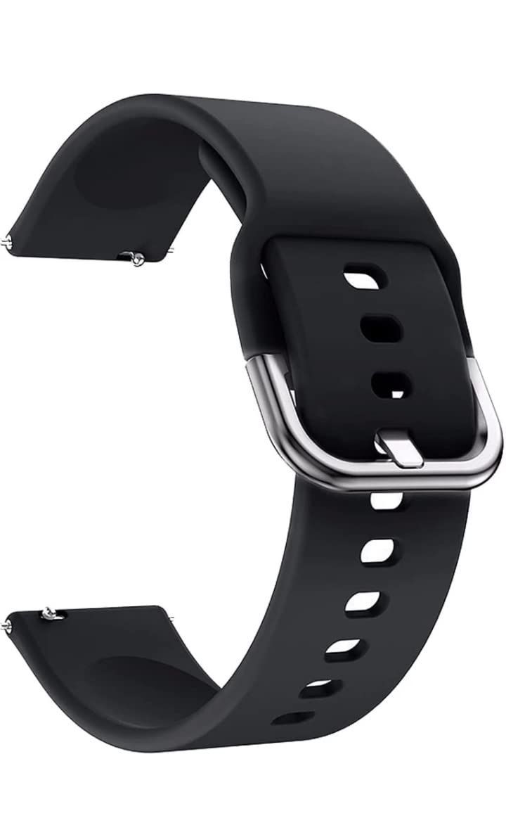 Exelent 20MM Soft Silicone Watch Band Strap & stainless steel buckle Compatible With (ONLY 20mm Lugs Size) (Black) (B0BXY43MST) Amazon Price History, Amazon Price Tracker