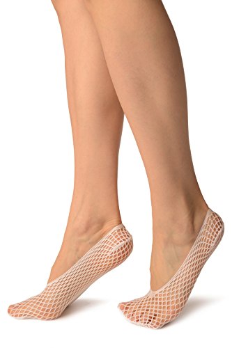 LissKiss White Thick Mesh Footies - Footsies Socks3