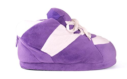 Image of Happy Feet Slippers Standard Sneaker Slippers for Men, Women, and Kids - Women Shoes, Gifts for Women, As Seen on Shark Tank - Classy Oversized House Slippers for Women with Non-Slip Rubber Soles