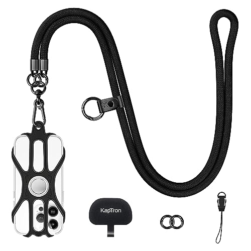 Universal Cell Phone Lanyard: Adjustable Crossbody Cell Phone 1 Pack Black - Photo 6 sur 49