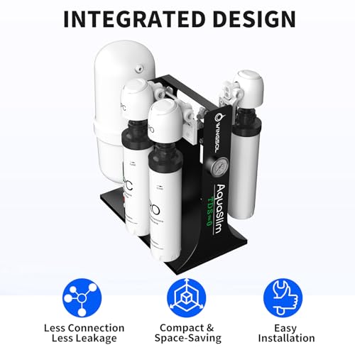 Image of WINGSOL Integrated Reverse Osmosis Water Filter, NSF /ANSI 42&53&58, 8-Stage Under Sink RO Filtration System for 0 TDS Pure Water, Easy Installation Compact Size, No Electricity Needed