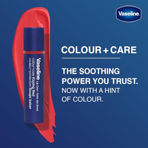 Image of Vaseline Colour+Care Kissing Red Tinted Lip Balm Stick 3g (Pack of 3)