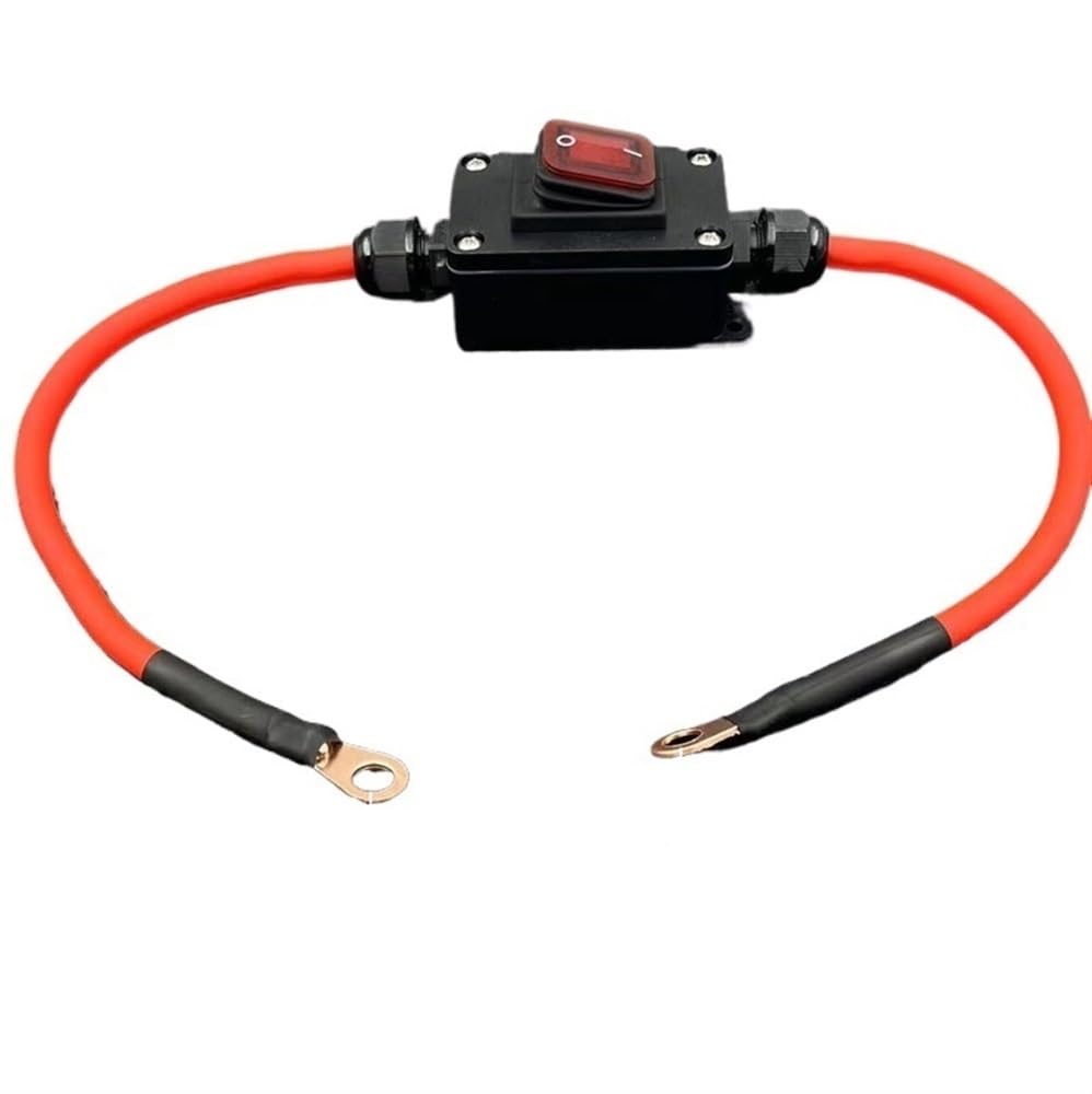 Nuevo Interruptor Principal de alimentación de Motocicleta, desconectador de batería, Interruptor aislador + Cable, 60 A, 12 V, 24 V, Resistente al Agua Recambio(50cm)