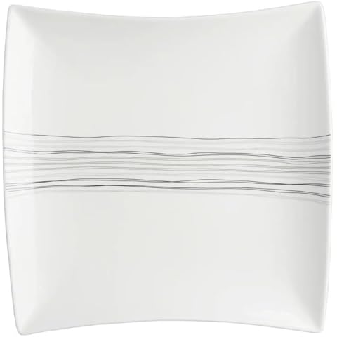 Assiettes Carrées "Lignes" 29cm Cover