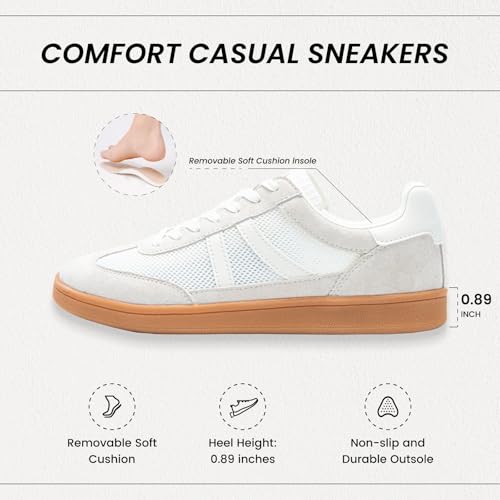 Rosella Carlie Womens Sneakers - Women's Fashion Sneakers with Removable Insole - Stylish and Lightweight Spring Shoes for Women Casual Non-Slip Lace-Up Walking Footwear3