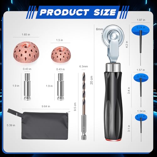 Image of Zonon 29 Pcs Tire Repair Patch Tool Kit Including 24pcs Tire Patch Plugs (34 /40 /50 Mm), Buffing Wheel, Tire Patch Roller with 4mm Twist Drill Bits for Car, Motorcycle, Vehicle Repairing