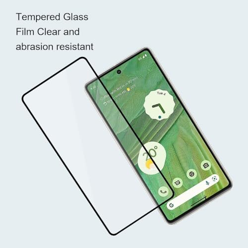 Image of Casodon Designed for Google Pixel 8 5G Tempered Glass Screen Protector Guard (Black) Full Screen Coverage with Easy Installation Kit