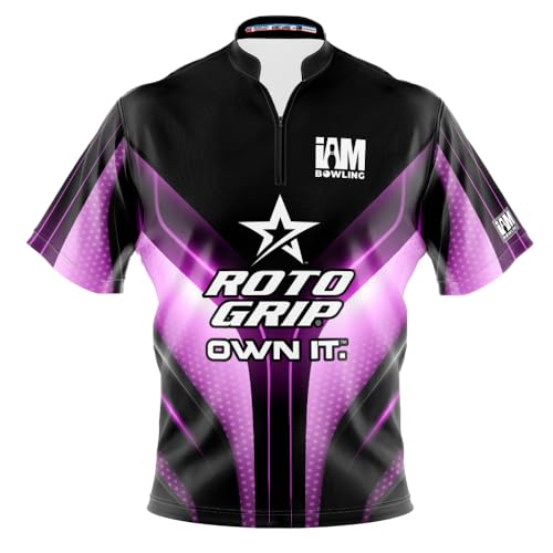 Logo Infusion I AM Bowling Jersey Short Sleeve Sash Collar 2333-RG1 Made in USA ROTO GRIP1 (US, Alpha, X-Large, Regular, Regular, Multi)