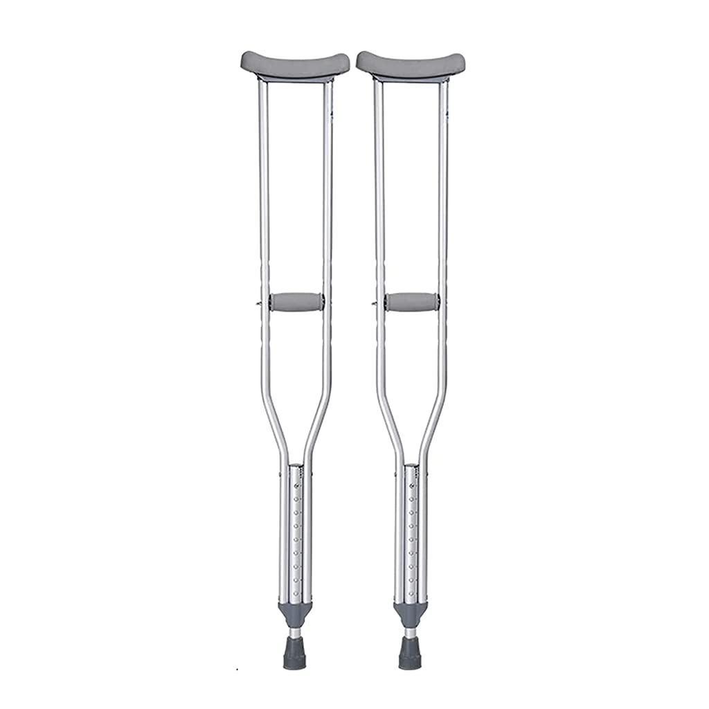 Kule dla dorosłych Regulowana wysokość Laski aluminiowe Laski unisex do ćwiczeń rehabilitacyjnych Wysokość 5'5''-6'2''/L (1 para) (L (1 para))
