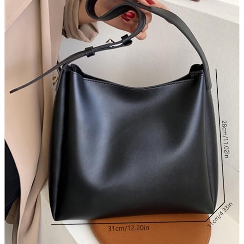 Tote Tasche für Damen, Retro PU Leder Crossbody Schulterhandtasche Handtaschen Große Hobo Umhängetasche mit Taschen – Bild 4