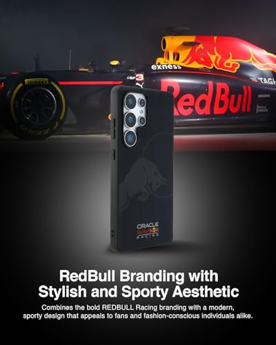 Image of CG MOBILE REDBULL Racing [Official Licensed] Magnetic Charging Compatible|Meshed PU Case with Debossed Bull Protective Case /Cover Designed for Galaxy S25 Ultra-Navy