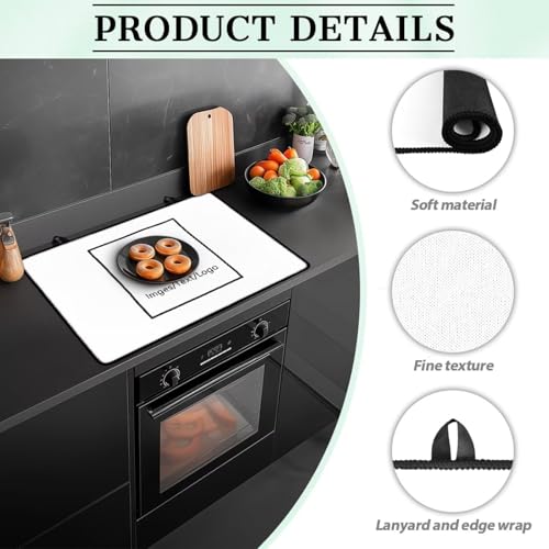Image of Personalized Stove Top Cover for Electric Stove, Induction Silicone Cooktop Mat, Customized Electric Stove Top Protector Mat Design Your Own Cover Gifts for Home Decor