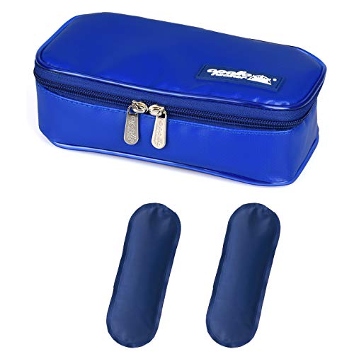 Goldwheat Portable Insulin Travel Case with 2 Ice Packs Diabetic Supply Kits Medical