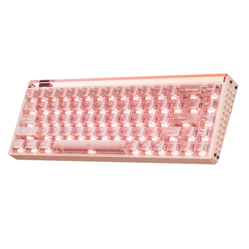 Image of MelGeek 68 Ultra Hall Effect Keyboard Magnetic Gaming Keyboard, hot swappable Magnetic switches Rapid Trigger Gaming Keyboard,Snap Tap (Transparent Pink)