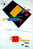 SXXRZA Toile oeuvre 40x60 cm sans Cadre Abstrait Casimir Malevitch suprématie Simple Forme géométrique Affiche Salon décoration de la Maison