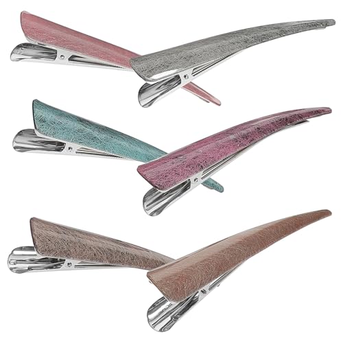 Pinzas acrílicas cabello pack de 6 unidades portátil con diseño cuerno de buey