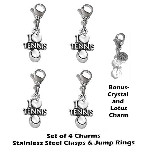 Image of Hidden Hollow Beads 4 Clip On Charms for Purse, Handbag, Keychain, Zipper Pull, Backpack, Jewelry Accessory, USA