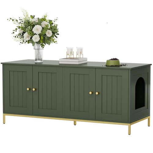 Spacious Cat Litter Box Enclosure for Two Cats