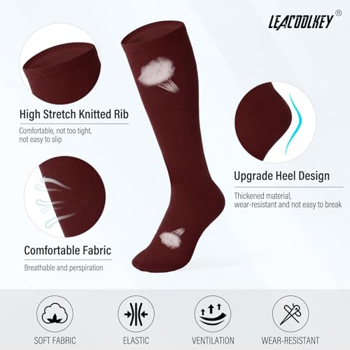 Image of LEACOOLKEY Baseball Belt and Socks Combo Set Adjustable Softball Socks and Elastic Belt for Youth and Adult