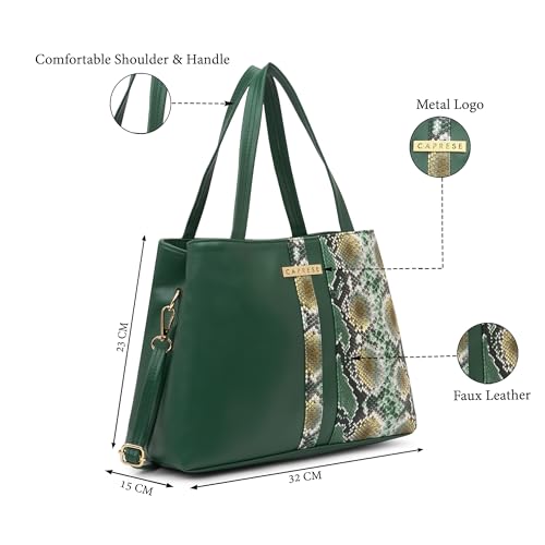 Image of Caprese Molly Medium Satchel Bag for Women with Adjustable & Detachable Strap | Multiple Compartments | Versatile Shoulder, Crossbody & Handheld Bag for Work, Travel, and Everyday Use