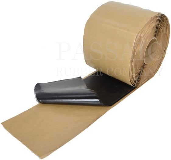 EPDM Peel and Stick Roofing Patch with Butyl Sticky Back Adhesive Coating 6 Inch X 50 Feet X .060 Inch