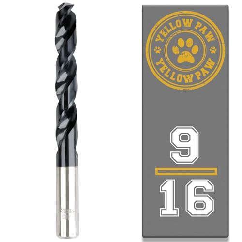 9/16 Inch Drill Bit for Metal - Industrial Grade M35 Cobalt Titanium Aluminum Nitrite - 9/16 Diameter & Total Length of 6 with Working Length of 3 Easily Drill Into Metal Steel & Aluminum