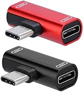 UKCOCO Dual Port Adapter & Splitter - 2 Stück USB C 2 in 1 Kopfhörer Audio & Lade Splitter Dongle...