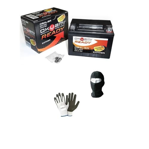Compatible avec Peugeot Trekker R10 C/Antivol 50 1998-2003 Batterie OKYAMI OB4L-BR déjà préchargée batteries actives 12 V 4 Ah ampères 120 x 70 x 92 mm