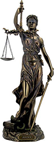 Estatua griega Themis/Blind Lady Justice statue de bronze, statuette 30 cm