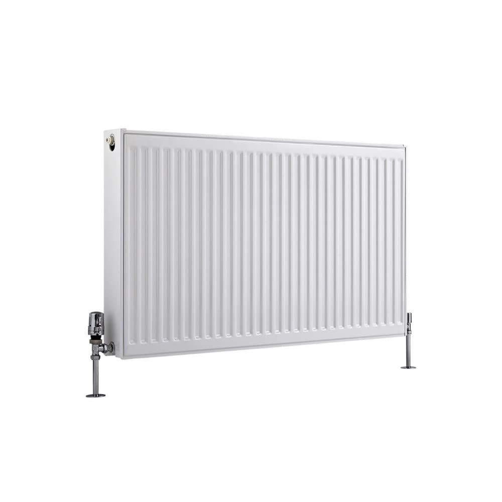 Milano White Compact Type 22 Horizontal Double Panel Convector Radiator - 600Mm X 1100Mm