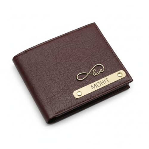 Personalized Leather Wallet for Men – Brown Customized Wallet wit...
