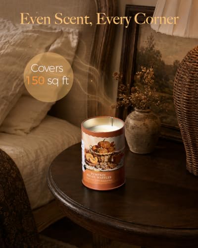 Image of M&SENSE Pumpkin Pecan Pie Scented Soy Candles,11.3 oz Fall Candle Non Toxic,Aromatherapy Candle for Stress Relief Meditation Relaxing