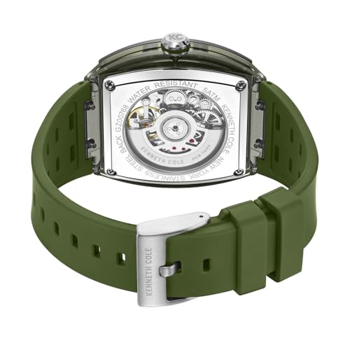 Image of Kenneth Cole Automatic Analog Green Dial Green Silicon Strap Watch for Men - KCWGZ0076803MNW