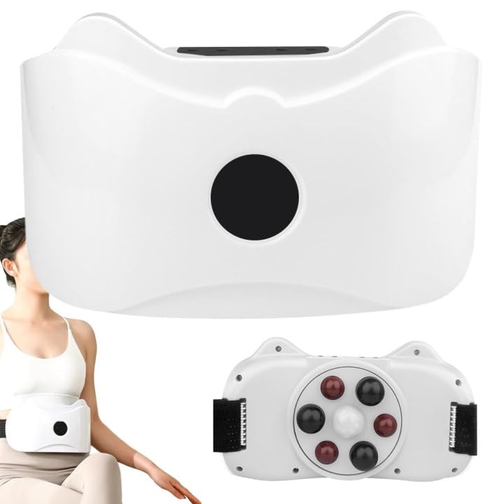 BIZOI Elektrischer Kabelloser Bauchmassagegerät, Vibrationsgürtel mit 3 Modi, Bauchmassagegerät für Verdauung, Bauchfett Maschine für Muskelreliever, Home Fitness, Fettverbrennung und Verdauung