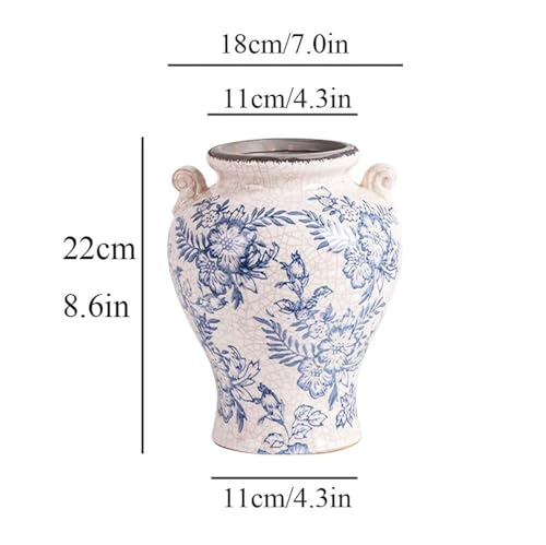 Vase en céramique rustique pour fleurs décor de salon maison et style ferme G - 5