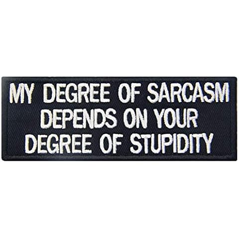 Sarcasm Patch for Bikers and DIY Cover