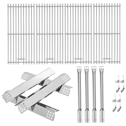 BBQration 740-0781 Grill Parts for KitchenAid 740-0781 750-0781 720-0856V 720-0856, Cooking Grate, Heat Plate & Burner Kit for Kitchenaid Grill Replacement Parts 740-0781 NEX13000399A0 Cover