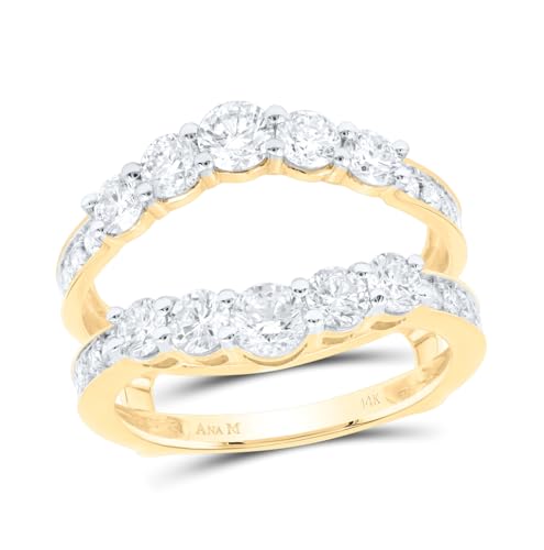 Jewels By Lux 14Kt Yellow Gold 2 Ctw Diamond Enhancer Ring, Womens Size: 5-9