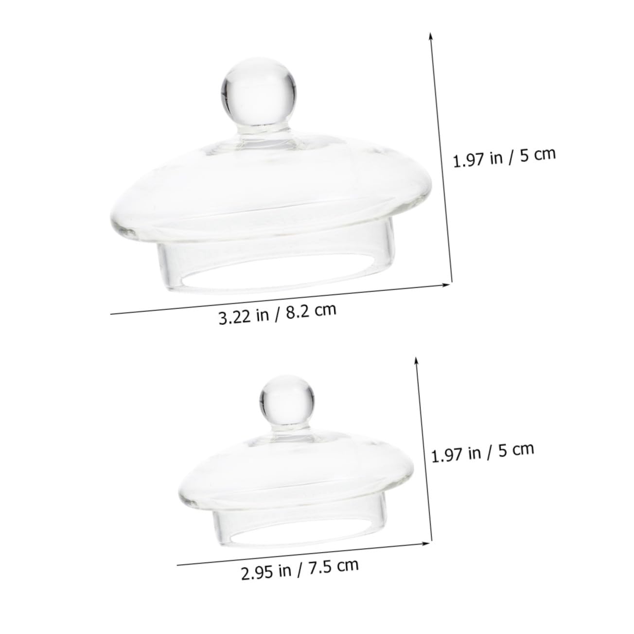 Filtro de Té de Vidrio Tapa, 4 Piezas, para Tetera 600ml y 1000 Ml